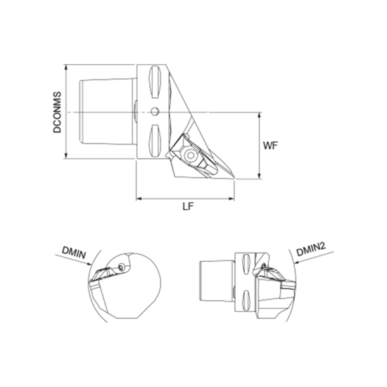 TOOLHOLDER PSC80-DVJNR55080-16 - DRW