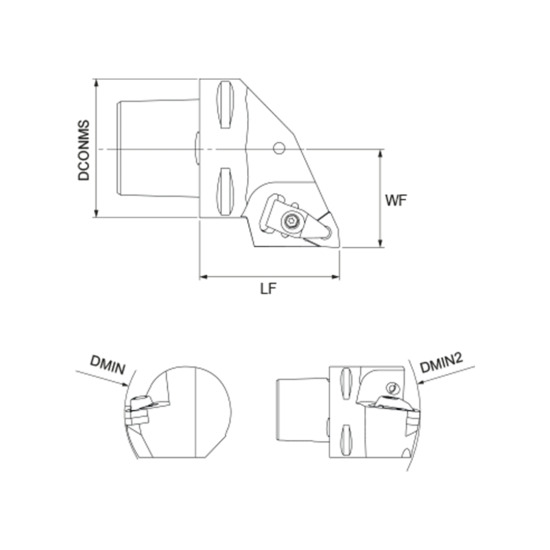 TOOLHOLDER PSC40-DWLNR27050-08 - DRW