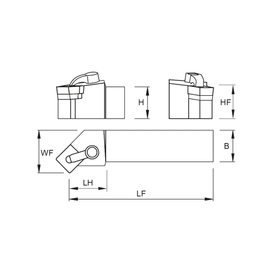TOOLHOLDER MSSN L 2020 K12-K - DRW