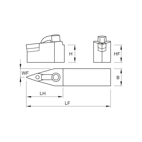 TOOLHOLDER MVVN N 2020 K16-K - DRW