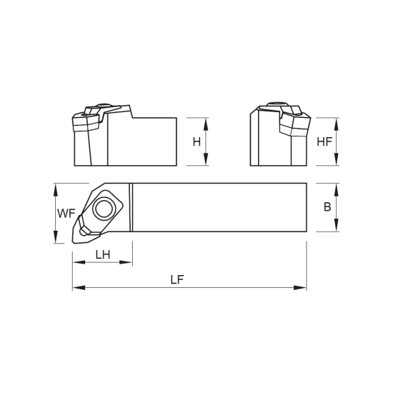 TOOLHOLDER MWLN L 2525 M08 - DRW