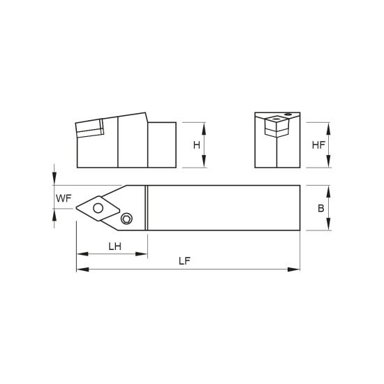 TOOLHOLDER PDNN N 4025 S15 - DRW