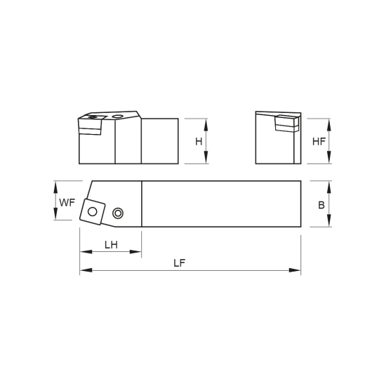 TOOLHOLDER PSBN L 4040 S19 - DRW