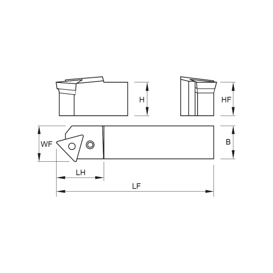 TOOLHOLDER PTDN L 3225 P22 - DRW