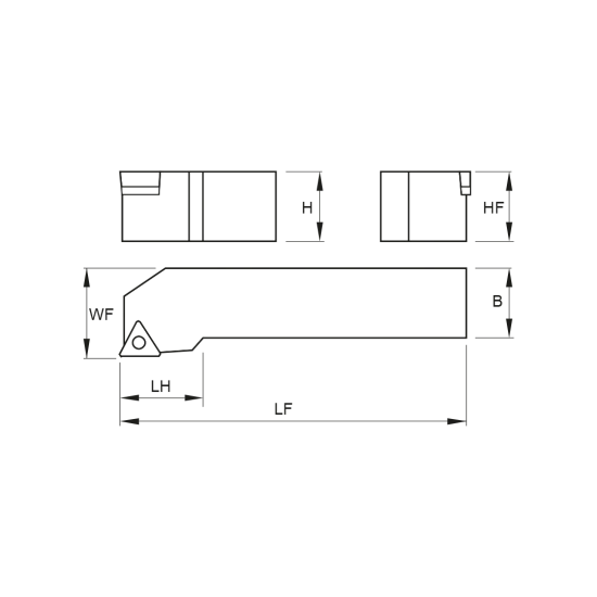 TOOLHOLDER STJC L 1010 E09 - DRW