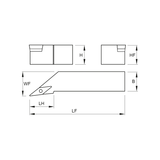TOOLHOLDER SVJC L 2525 M11 - DRW