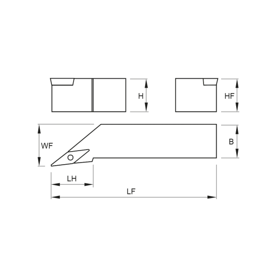 TOOLHOLDER SVLCL 1616 H13 - DRW
