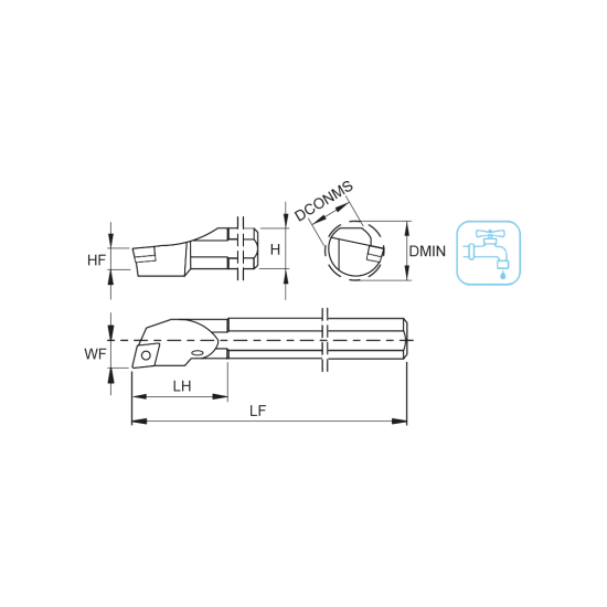 TOOLHOLDER A08F SCLC L 06 - DRW