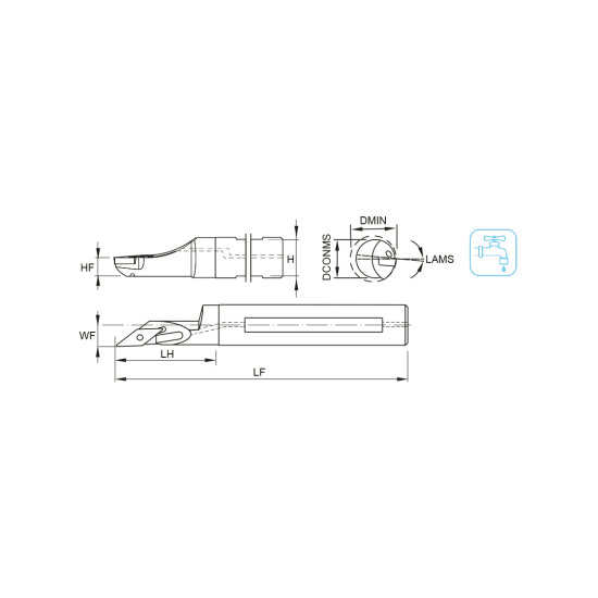 TOOLHOLDER A16M SVJC L 11 - DRW