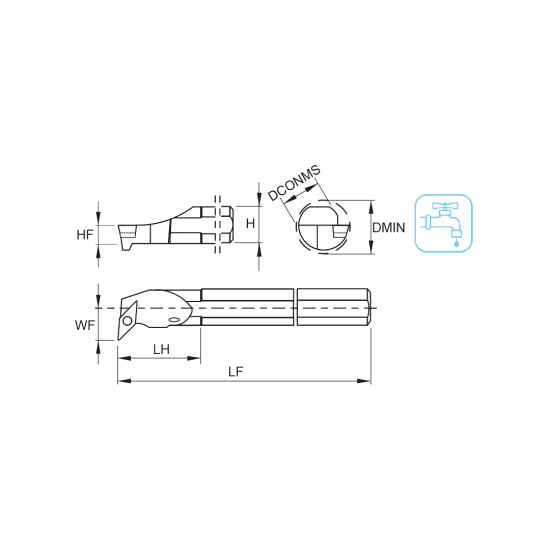 TOOLHOLDER A16M SVUC L 11 - DRW