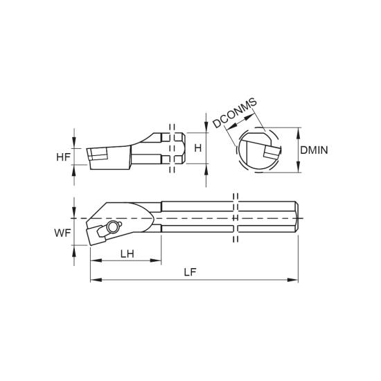 TOOLHOLDER S16R CSKP L 09 - DRW