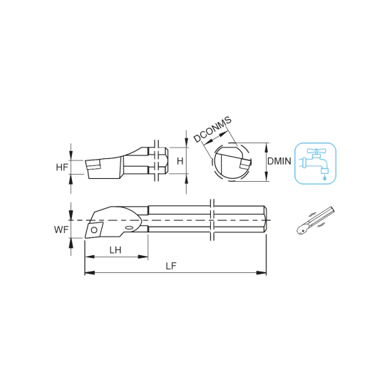 TOOLHOLDER E08K SCLC L 06 - DRW