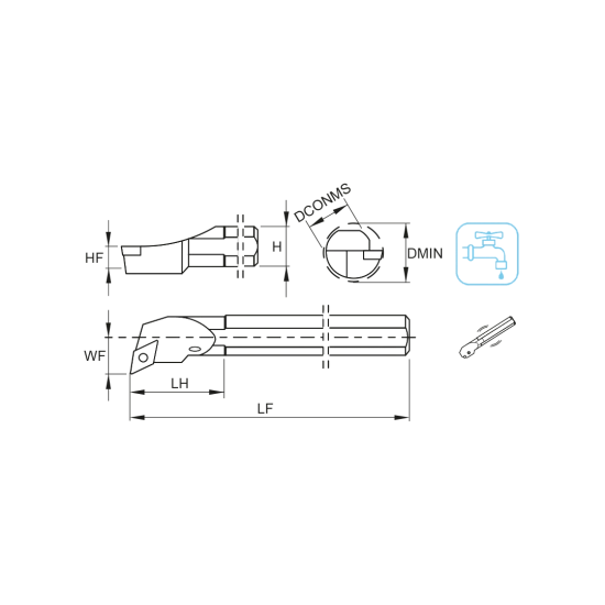 TOOLHOLDER E10M SDUC L 07 - DRW