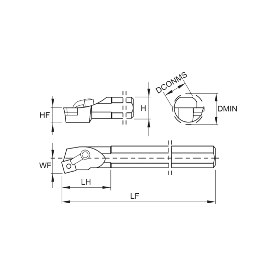 TOOLHOLDER S32U MSKN R 12-K - DRW