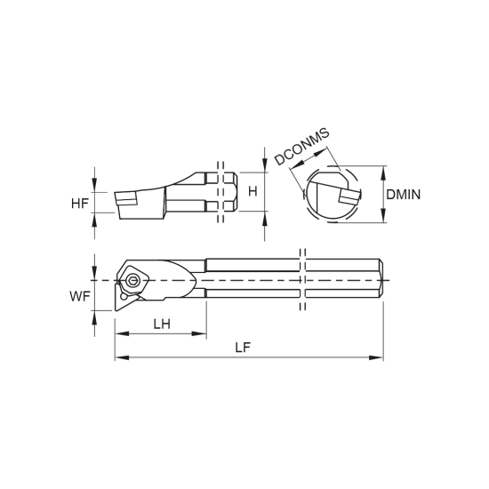 TOOLHOLDER S40V MTFN L 16 - DRW