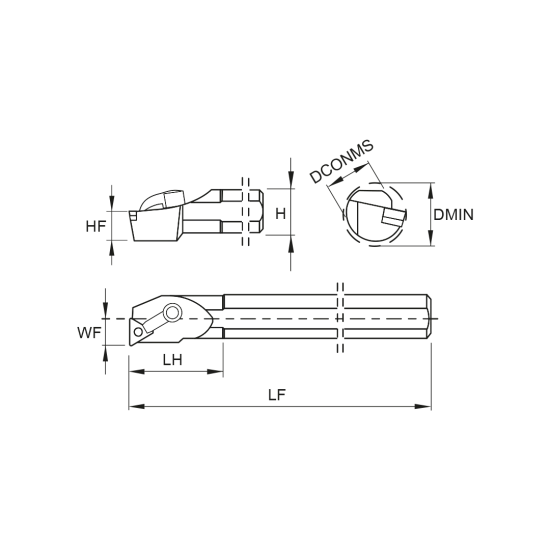 TOOLHOLDER S40V MTFN L 16-K - DRW