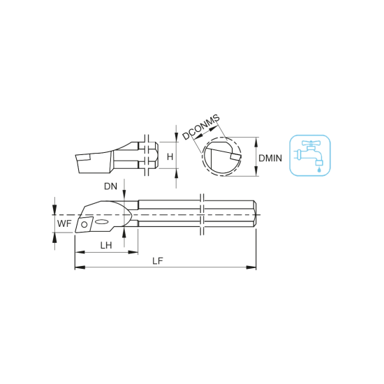 TOOLHOLDER A1012K SCLC R 06 - DRW