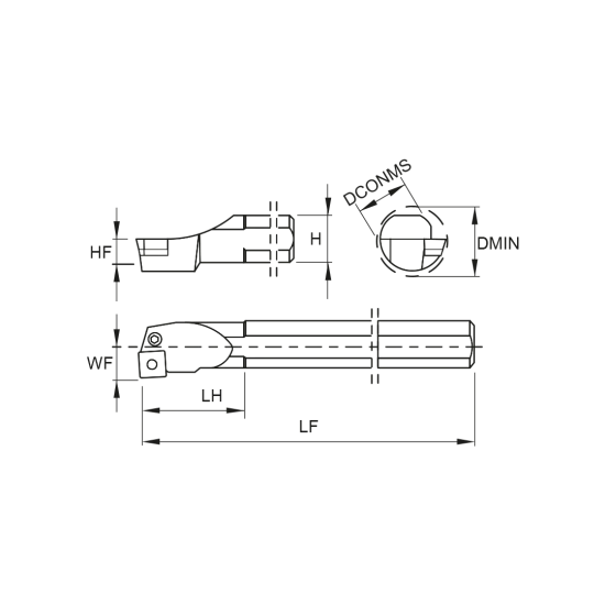 TOOLHOLDER S50W PSKN L 19 - DRW