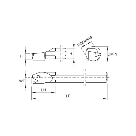 TOOLHOLDER S32U PTFN L 16 - DRW