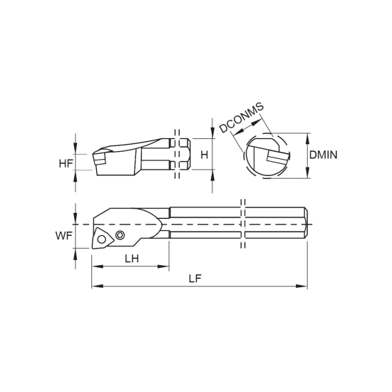 TOOLHOLDER S20S PWLN R 06 - DRW