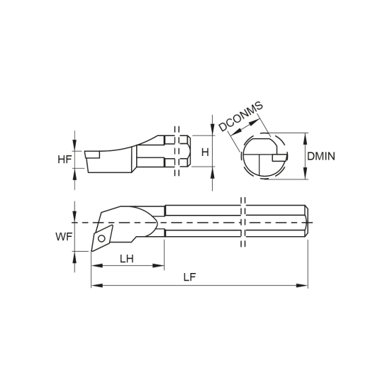 TOOLHOLDER S12M SDUC R 07 - DRW