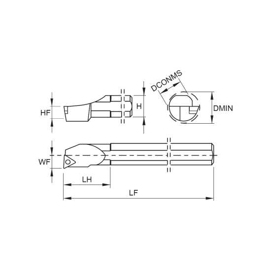 TOOLHOLDER S20S STUC L 16 - DRW